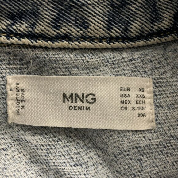 Mango Distressed Light Wash Denim Jackets - Picture 7 of 10